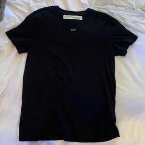 Off-White Sparkly black t-shirt, rhinestones for arrows